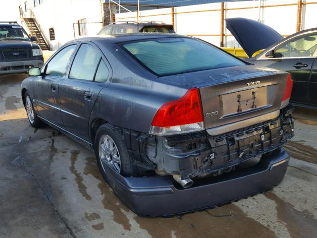 YV1RS592052431415 - 2005 VOLVO S60 2.5T GRAY photo 3