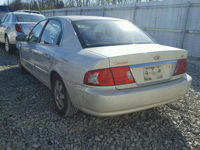 KNAGD126845330985 - 2004 KIA OPTIMA LX CREAM photo 3