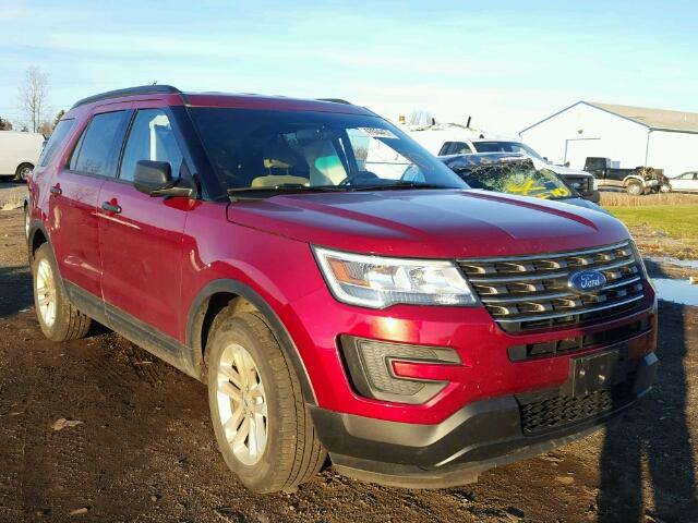 1FM5K8B81GGB32229 - 2016 FORD EXPLORER BURGUNDY photo 1