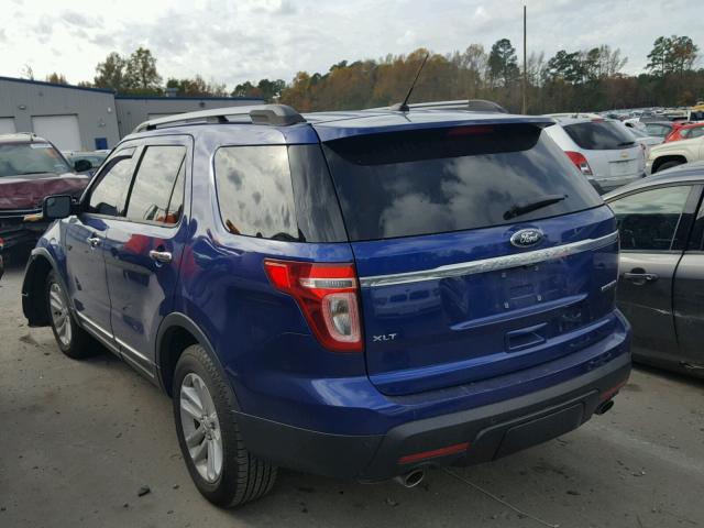 1FM5K7D87EGB20106 - 2014 FORD EXPLORER X BLUE photo 3