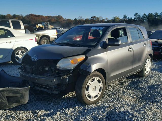 JTKKU10408J027140 - 2008 TOYOTA YARIS GRAY photo 2