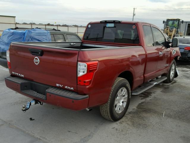 1N6AA1C5XHN553846 - 2017 NISSAN TITAN SV RED photo 4