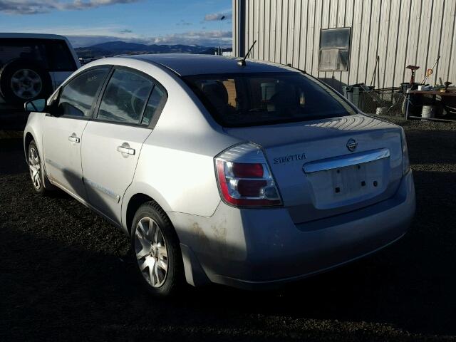 3N1AB6AP0AL665193 - 2010 NISSAN SENTRA SILVER photo 3