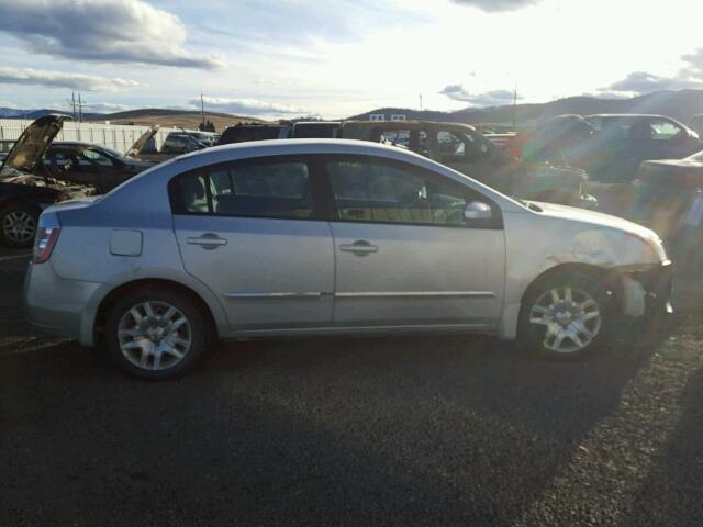 3N1AB6AP0AL665193 - 2010 NISSAN SENTRA SILVER photo 9