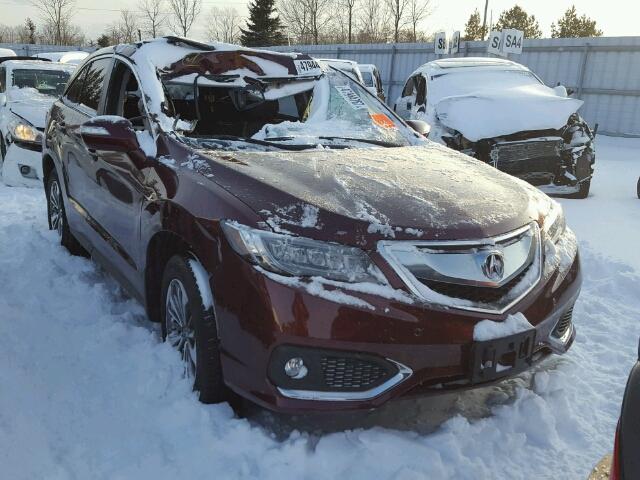 5J8TB4H72HL801315 - 2017 ACURA RDX ADVANC MAROON photo 1