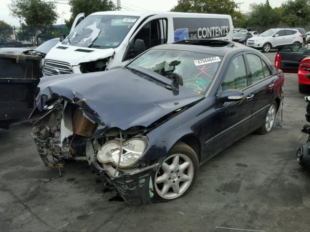 WDBRF61J32F271097 - 2002 MERCEDES-BENZ C 240 BLUE photo 2