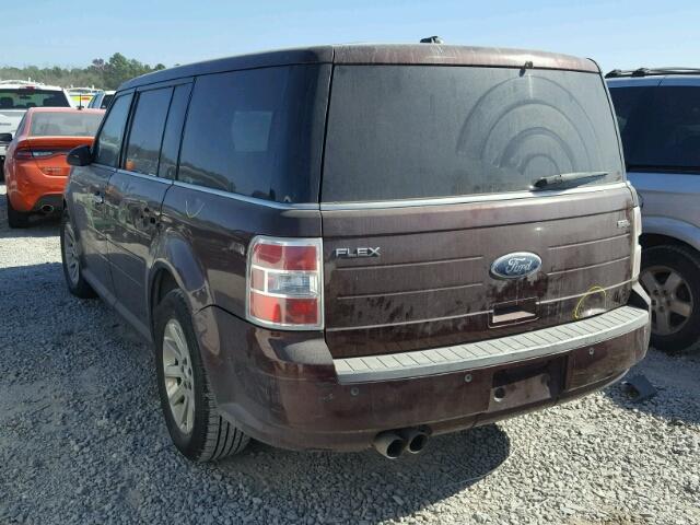 2FMDK52C39BA58062 - 2009 FORD FLEX SEL PURPLE photo 3