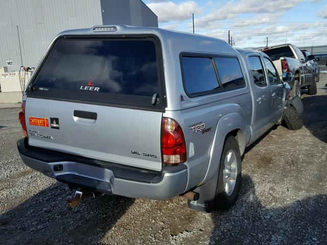 3TMMU52N38M007139 - 2008 TOYOTA TACOMA DOU SILVER photo 4