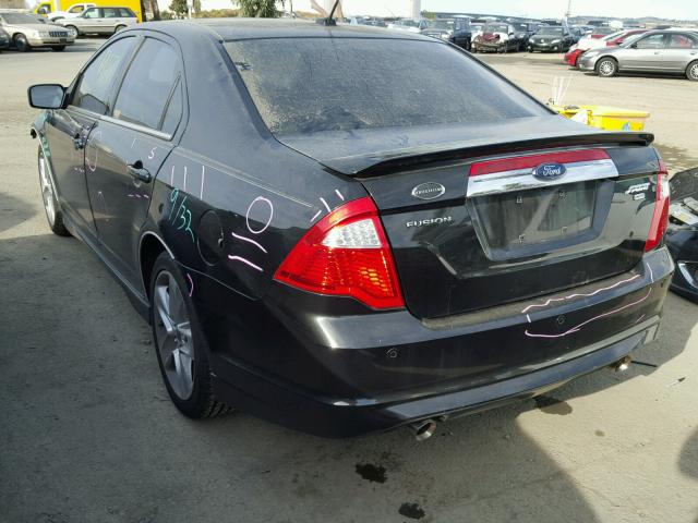 3FAHP0DC2AR243531 - 2010 FORD FUSION SPO BLACK photo 3