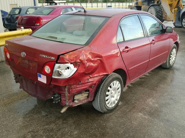 1NXBR32E66Z603847 - 2006 TOYOTA COROLLA CE RED photo 4