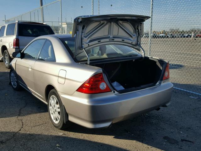 1HGEM22625L039431 - 2005 HONDA CIVIC LX SILVER photo 3