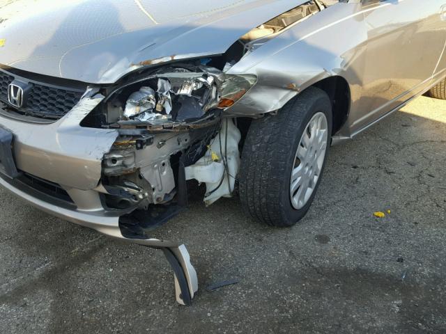 1HGEM22625L039431 - 2005 HONDA CIVIC LX SILVER photo 9