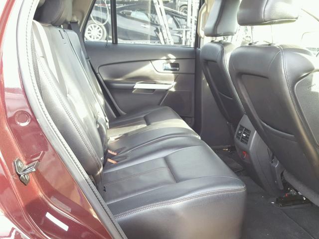 2FMDK3JC0BBA68320 - 2011 FORD EDGE SEL BURGUNDY photo 6