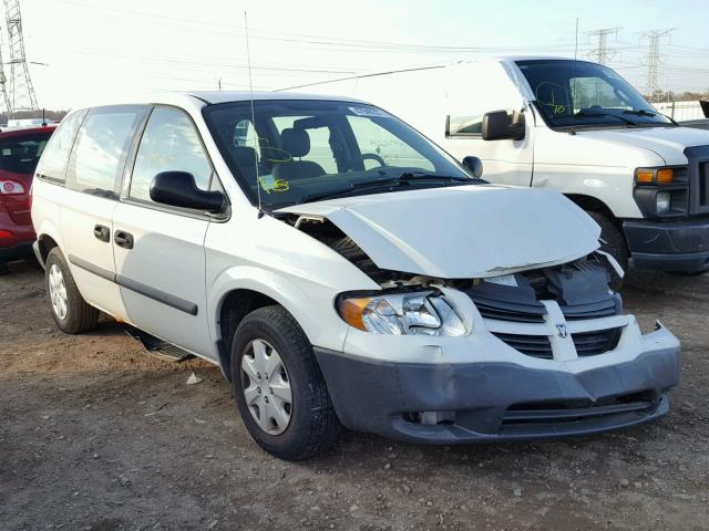 1D4GP25B77B149734 - 2007 DODGE CARAVAN SE WHITE photo 1