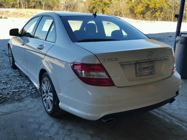 WDDGF54X89R058888 - 2009 MERCEDES-BENZ C 300 WHITE photo 3