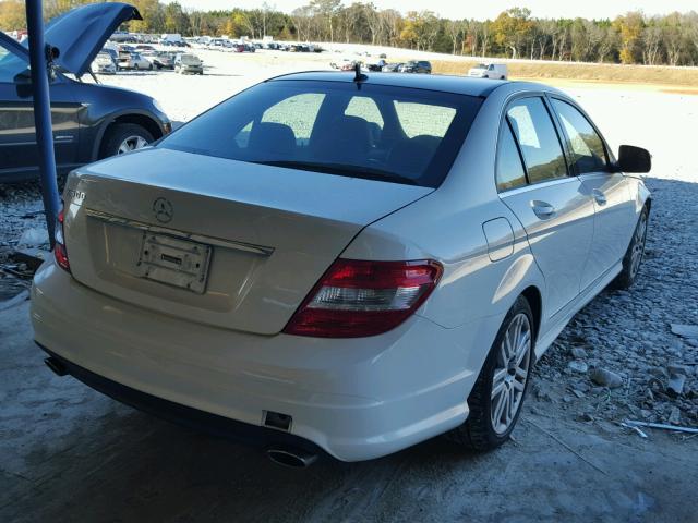 WDDGF54X89R058888 - 2009 MERCEDES-BENZ C 300 WHITE photo 4