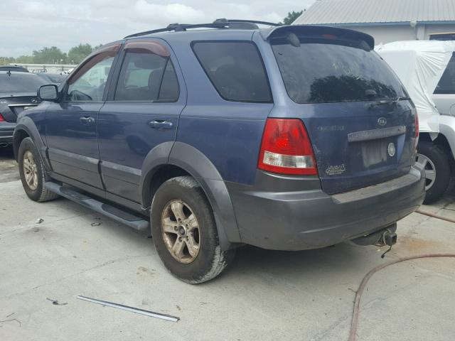 KNDJD733335097757 - 2003 KIA SORENTO EX BLUE photo 3