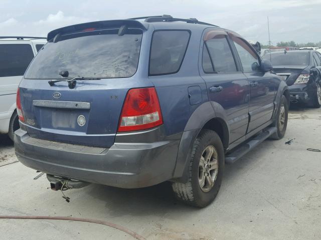 KNDJD733335097757 - 2003 KIA SORENTO EX BLUE photo 4