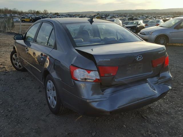 5NPET46C19H429072 - 2009 HYUNDAI SONATA GLS GRAY photo 3