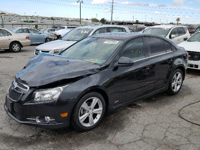 1G1PE5SBXD7280964 - 2013 CHEVROLET CRUZE LT BLACK photo 2