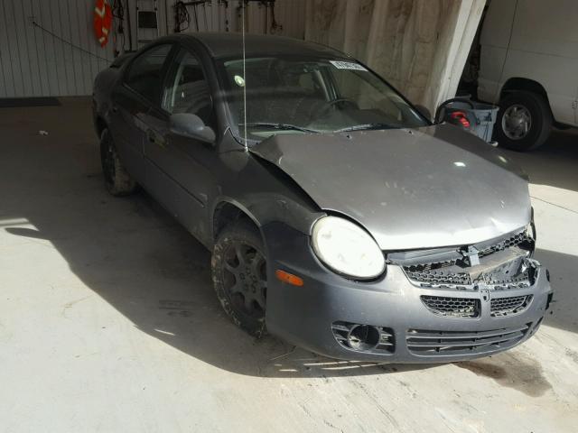 1B3ES56C85D122945 - 2005 DODGE NEON SXT GRAY photo 1