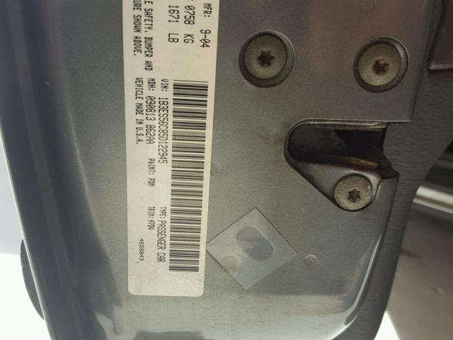 1B3ES56C85D122945 - 2005 DODGE NEON SXT GRAY photo 10