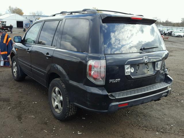 2HKYF18556H553391 - 2006 HONDA PILOT EX BLACK photo 3