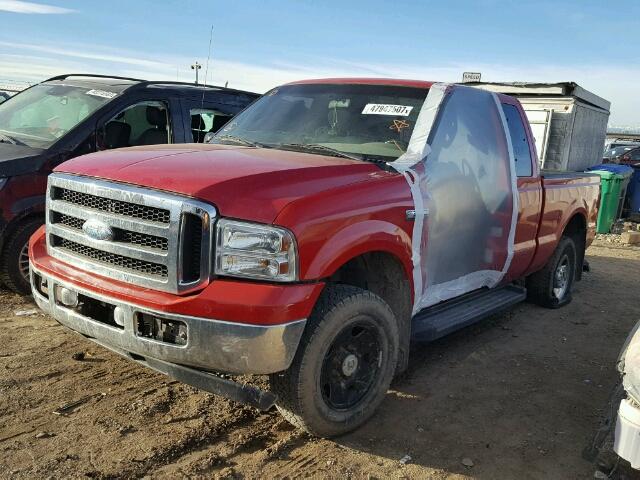 1FTSX21547EB10864 - 2007 FORD F250 SUPER RED photo 2