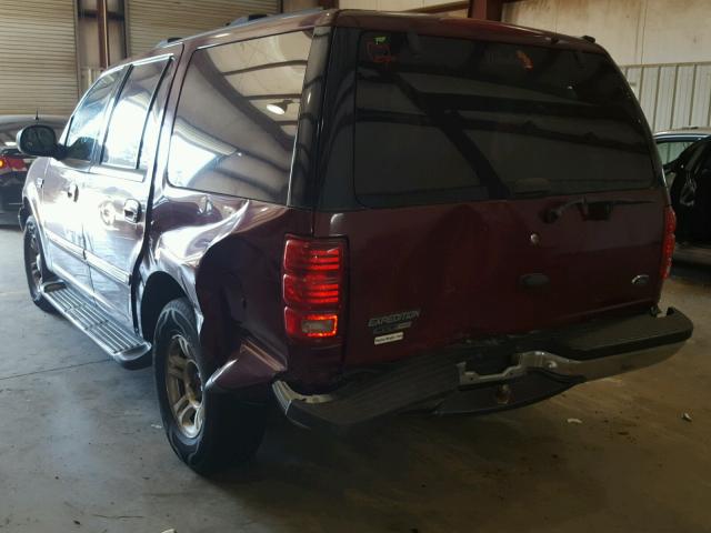 1FMRU15W61LB49667 - 2001 FORD EXPEDITION MAROON photo 3