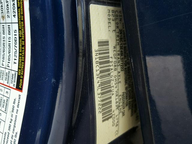 3N1BC13E49L377222 - 2009 NISSAN VERSA S BLUE photo 10