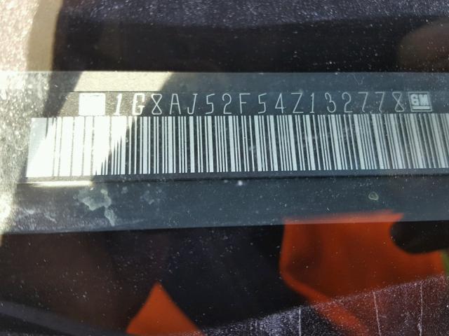 1G8AJ52F54Z132778 - 2004 SATURN ION LEVEL TAN photo 10