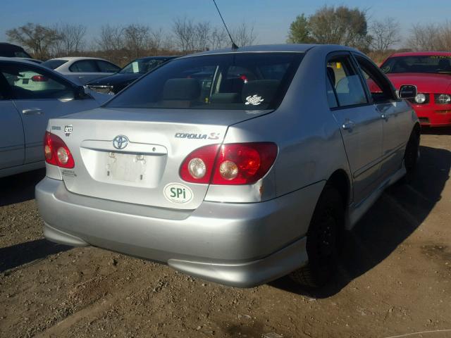 1NXBR32E95Z422255 - 2005 TOYOTA COROLLA CE SILVER photo 4