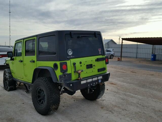 1C4HJWDG7CL282652 - 2012 JEEP WRANGLER U GREEN photo 3