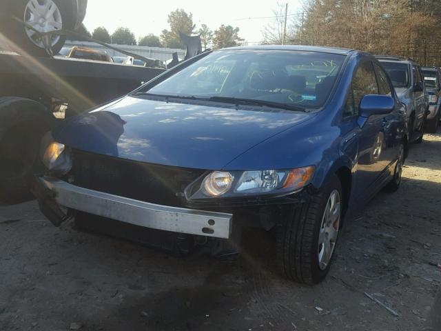 1HGFA16506L143152 - 2006 HONDA CIVIC LX BLUE photo 2