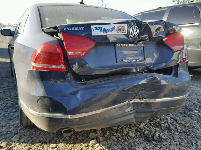 1VWCN7A31DC028326 - 2013 VOLKSWAGEN PASSAT SEL BLUE photo 9
