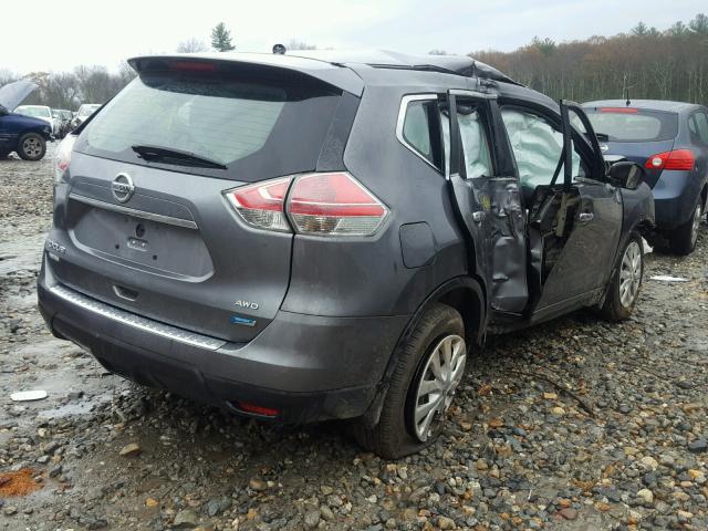 5N1AT2MV8EC812273 - 2014 NISSAN ROGUE S GRAY photo 4