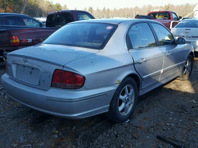 KMHWF35H55A188360 - 2005 HYUNDAI SONATA GLS SILVER photo 4