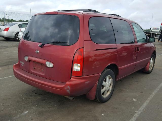 4N2ZN16T81D805378 - 2001 NISSAN QUEST SE BURGUNDY photo 4