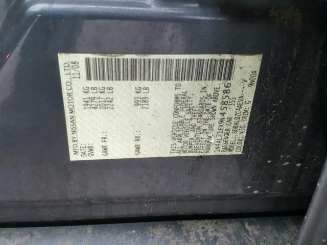 1N4AL21EX9N458586 - 2009 NISSAN ALTIMA 2.5 GRAY photo 10