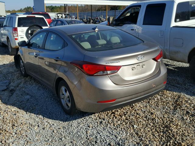 5NPDH4AE4EH486673 - 2014 HYUNDAI ELANTRA SE GOLD photo 3