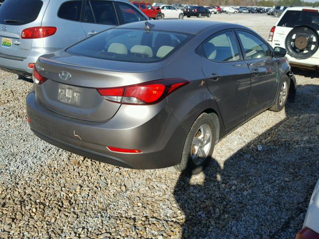 5NPDH4AE4EH486673 - 2014 HYUNDAI ELANTRA SE GOLD photo 4