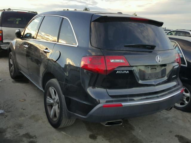 2HNYD2H20BH548534 - 2011 ACURA MDX BLACK photo 3