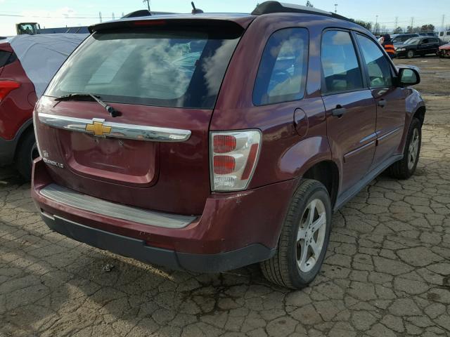 2CNDL13F576066412 - 2007 CHEVROLET EQUINOX LS BURGUNDY photo 4