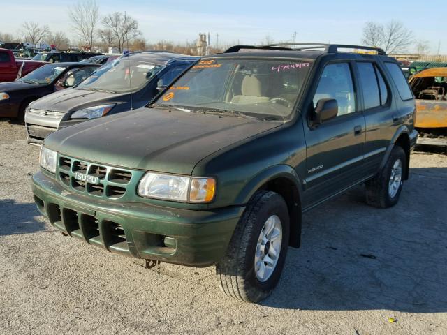 4S2DM58W324311496 - 2002 ISUZU RODEO S GREEN photo 2