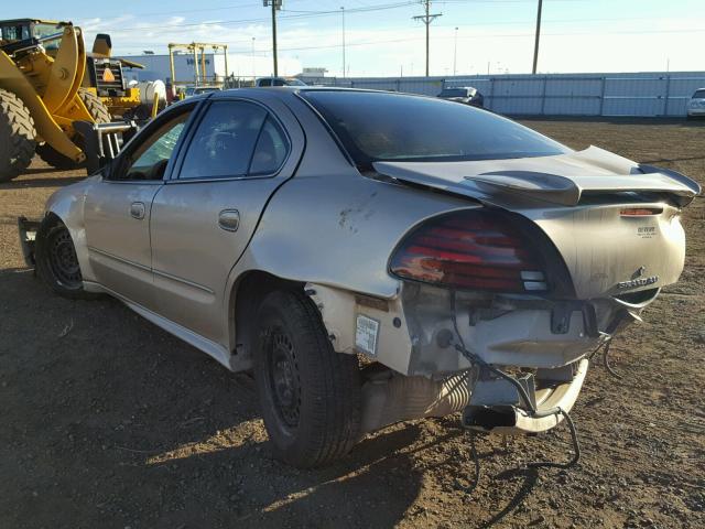 1G2NE52E85M137799 - 2005 PONTIAC GRAND AM S GOLD photo 3