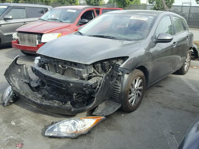 JM1BL1L8XC1669317 - 2012 MAZDA 3 I GRAY photo 2