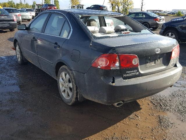 KNAGE124975061928 - 2007 KIA MAGENTIS BLACK photo 3