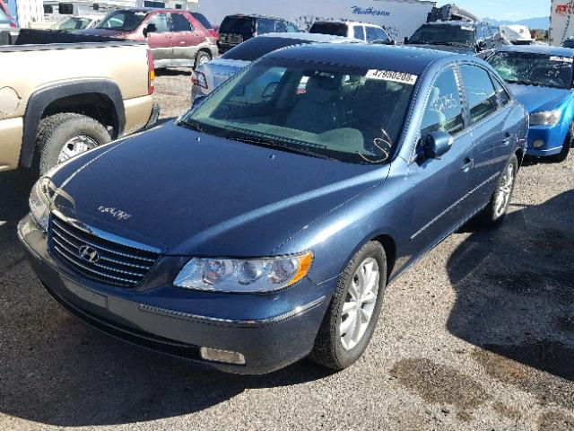 KMHFC46F88A321919 - 2008 HYUNDAI AZERA SE BLUE photo 2