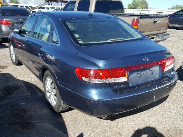 KMHFC46F88A321919 - 2008 HYUNDAI AZERA SE BLUE photo 3