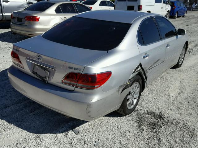 JTHBA30G355065356 - 2005 LEXUS ES 330 SILVER photo 4